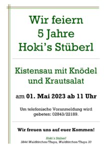 Hoki's Stüberl "5 Jahres-Feier" @ Gemeindezentrum Waldkirchen