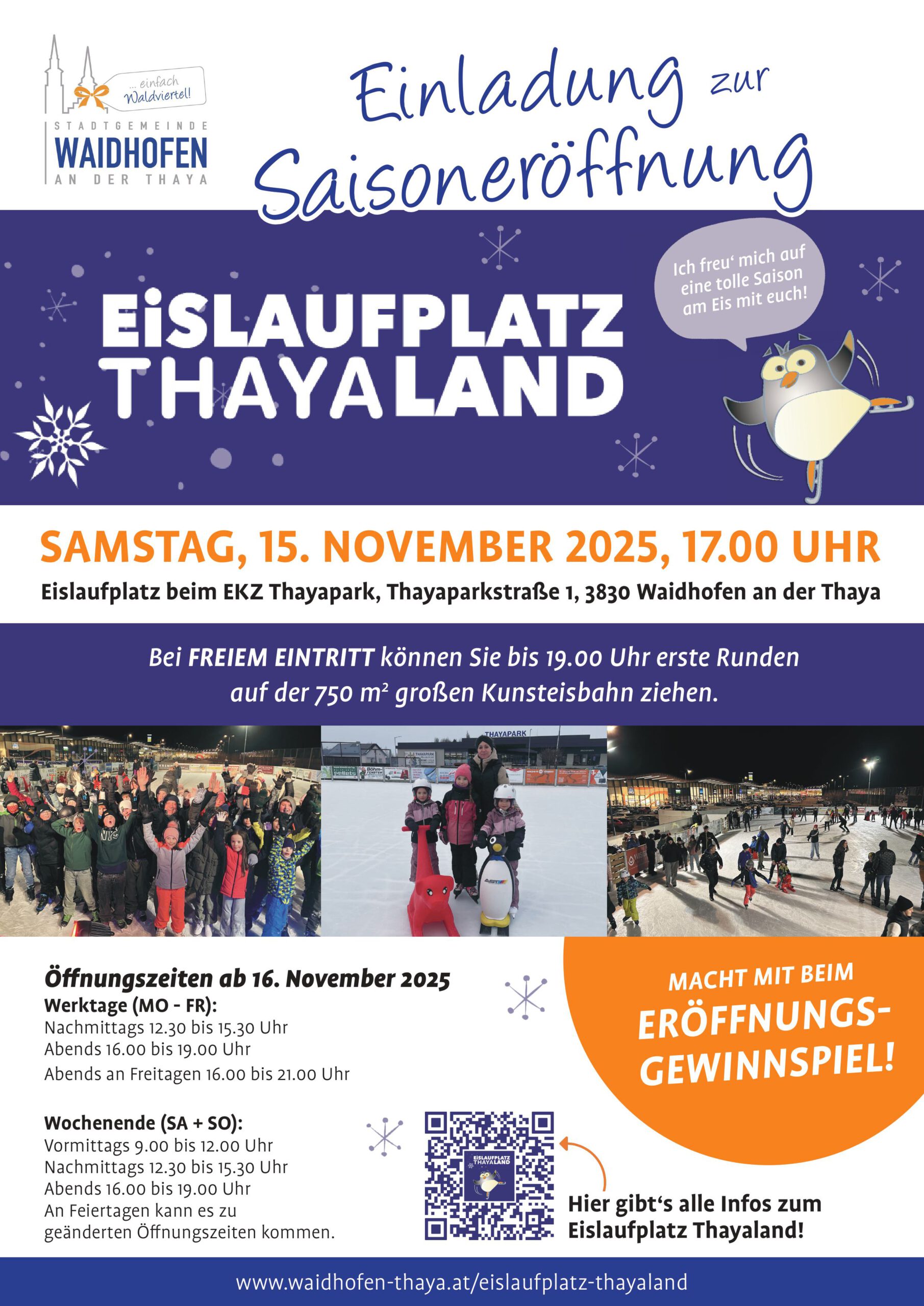 Eröffnung Eislaufplatz in Waidhofen/Thaya